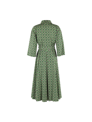 Varenna Cotton Shirt Dress - Green