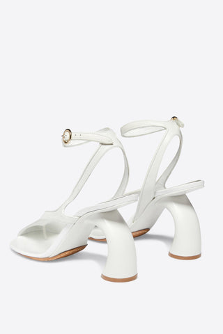 Janelle Cutout Heeled Sandals - White