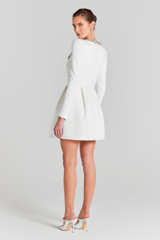 Kimi White Crystal Mini Dress