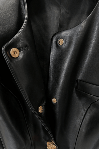 Kester Leather Buttoned Jacket