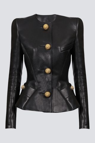 Kester Leather Buttoned Jacket