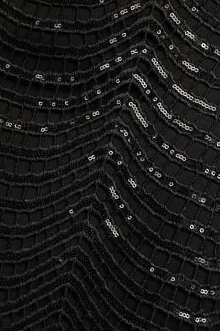 Sequin hollow Mini Dress in black