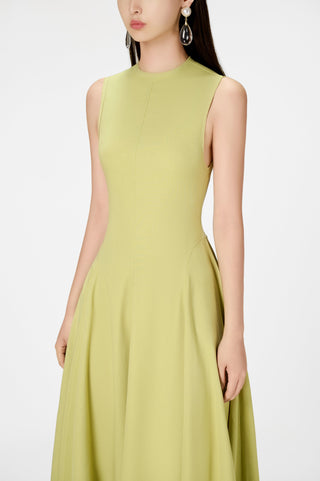 Mint Raw Edge Midi Dress