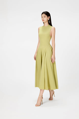 Mint Raw Edge Midi Dress