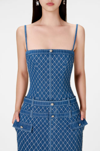 Mimi Denim String Dress