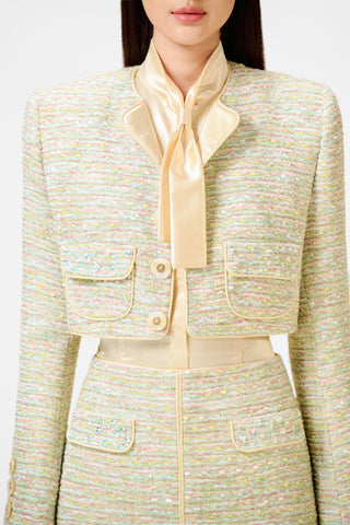 Mint Tweed Jacket Set Dress