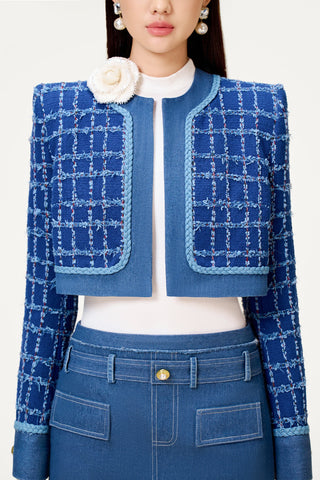 Denim Blue Tweed Jacket