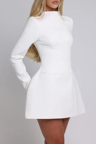 MOLLY OPEN BACK LONG SLEEVE MINI DRESS