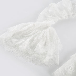 Uiala Lace Puff Sleeves Mini Dress