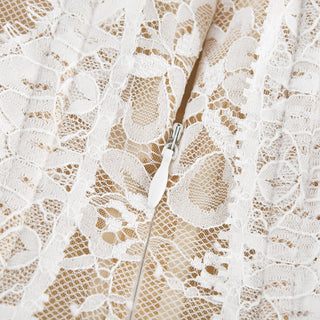 Uiala Lace Puff Sleeves Mini Dress