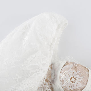 Uiala Lace Puff Sleeves Mini Dress