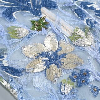 Dahlia Baby Blue Multi Maxi Dress