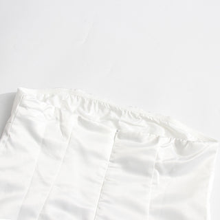 3D Floral Applique Sleeveless Midi dress in white