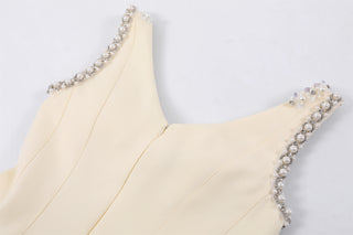 V-neck embellished mini dress