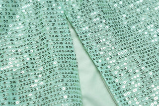 SEQUIN TWO PIECES SUIT IN GREEN