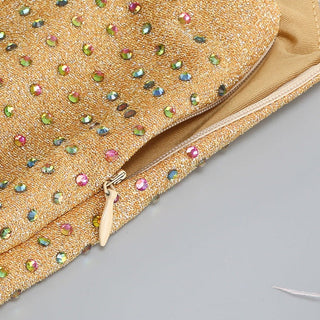 CRYSTAL SPLIT MAXI DRESS