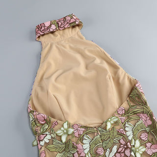 ursula floral print Halter Neck Mini Dress