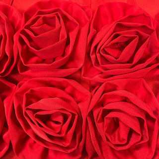 louise Halter Neck Flower Bandage Mini Dress in red