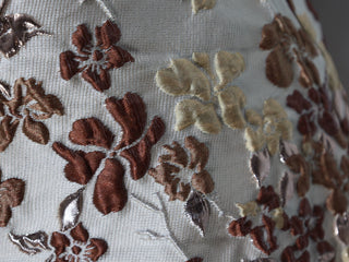 slim jacquard flower mini dress