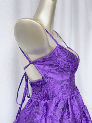 Jacquard dopamine slip mini dress