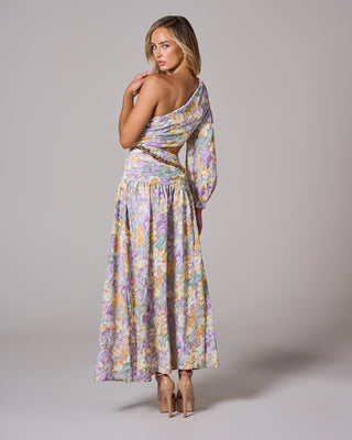 PIPA Floral One-Shoulder Maxi Dress