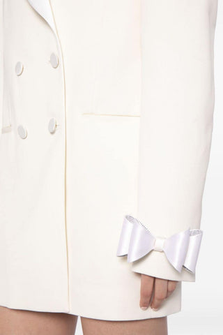 CRYSTAL BOW-DETAIL BLAZER DRESS