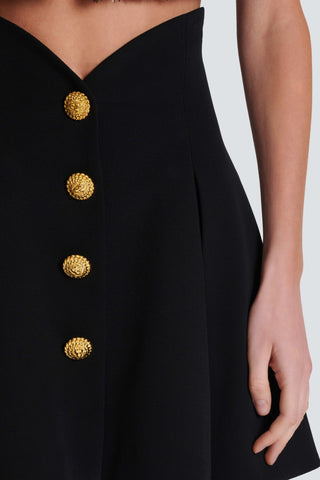 Rayne Gold Buttoned Mini Skirt