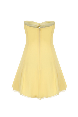 Rerynne Strapless Cutout Mini Dress - Yellow
