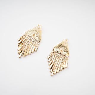 Lisette triangle-shape fringed earrings