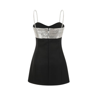 Lourdes bow-detail crystal-embellished dress