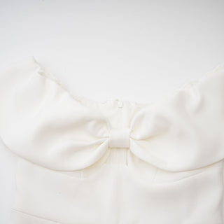 Victoire bow-detail off-shoulder dress