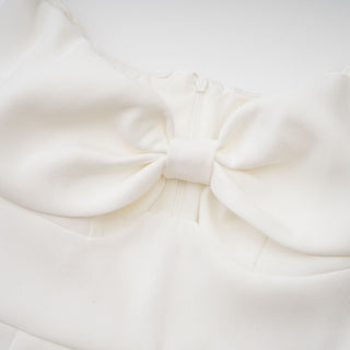 Victoire bow-detail off-shoulder dress