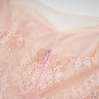 Safran pink lace mini dress