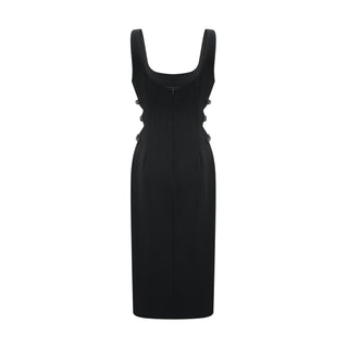 Liane bow-detail cut-out midi dress