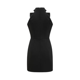 Lanetta bow-detail sleeveless mini dress