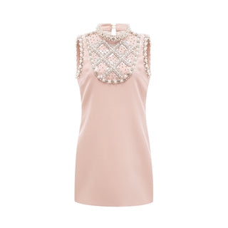 Cesca embellished sleeveless mini dress