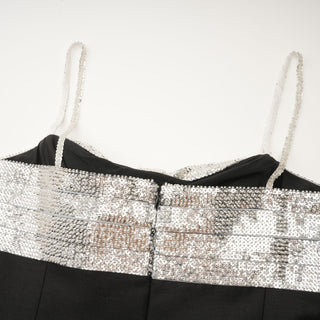 Lourdes bow-detail crystal-embellished dress