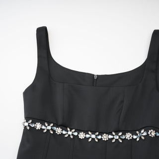 Delia embellished flared dress