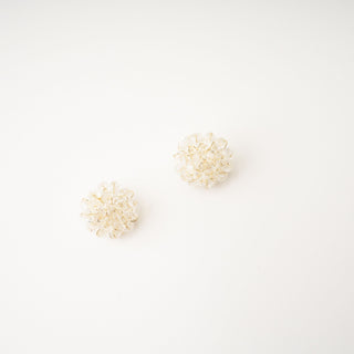 Cora beaded flower stud earrings