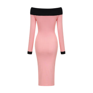 Carine pink midi dress