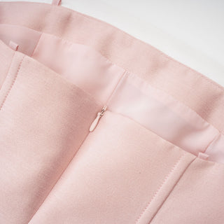 Élodie pink bowknot top & skirt matching set