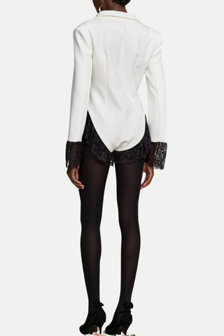 Sabah Lace Romper - White