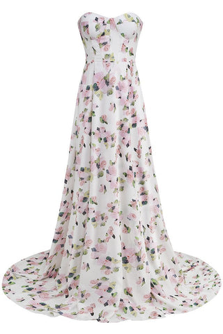 Trinity Printed Strapless Maxi Dress