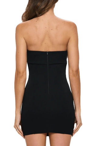 SATIN BOW BODYCON MINI DRESS