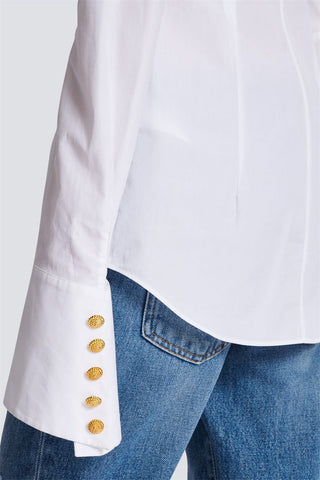 Zahra Gold Buttons Fitted Shirt