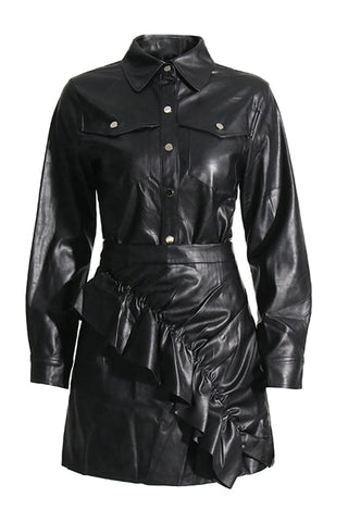 Eleanora Leather Skirt Set