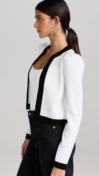 Trina Cable Structured Cropped Cardigan