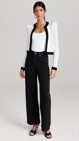 Trina Cable Structured Cropped Cardigan