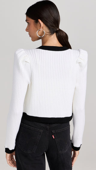 Trina Cable Structured Cropped Cardigan