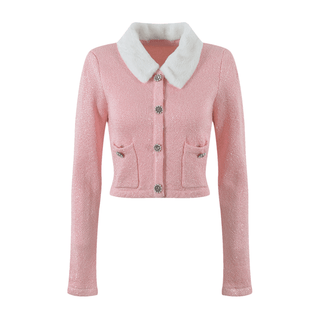 Armelle pink jacket & skirt matching set